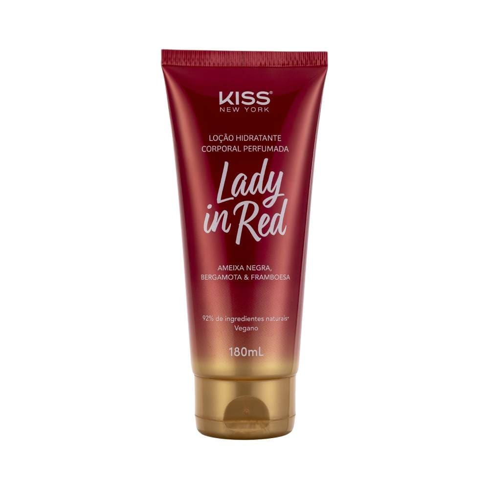 Loção Hidratante Corporal Kiss New York Lady In Red 180ml em Oferta na Shopee