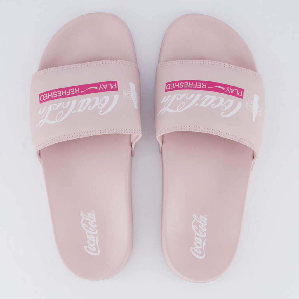 Chinelo Coca Cola Slide Wave Play Feminino Rosa em Oferta na Shopee