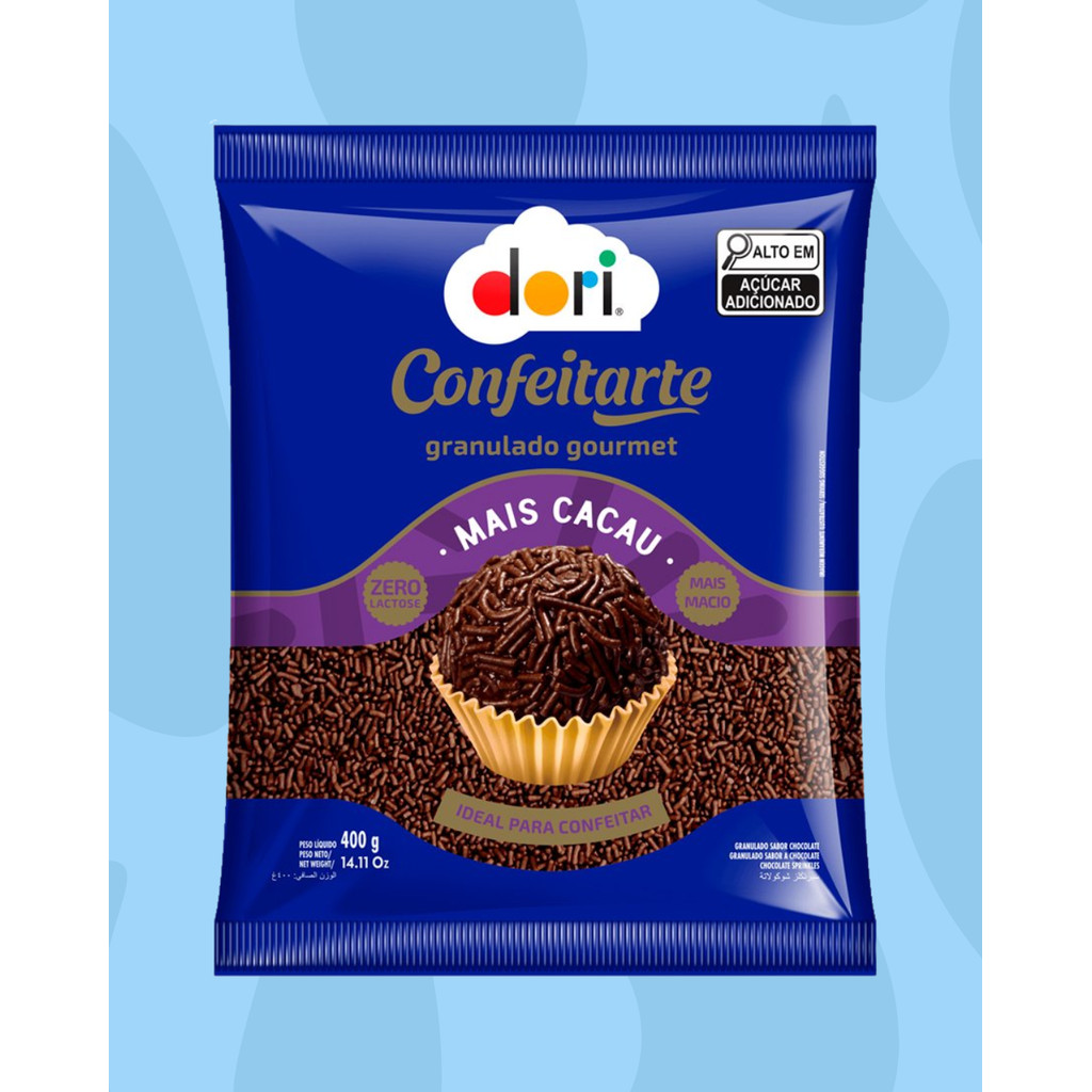 GRANULADO MAIS CACAU CONFEITARTE GOURMET DORI 400G em Oferta na Shopee