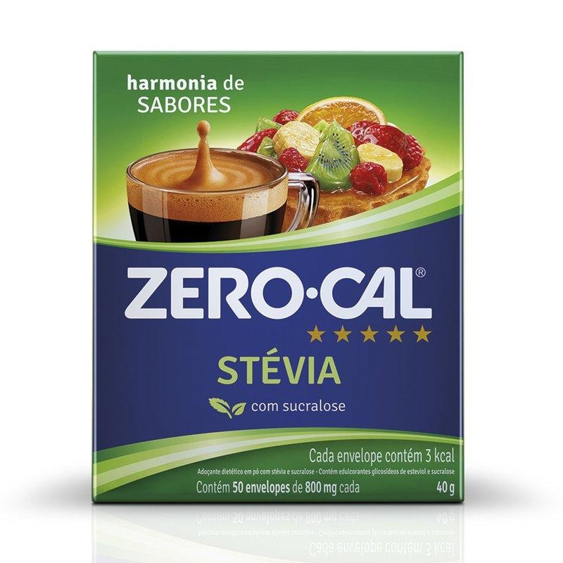 Adoçante em Pó Zero-Cal Stevia 50 Sachês em Oferta na Shopee