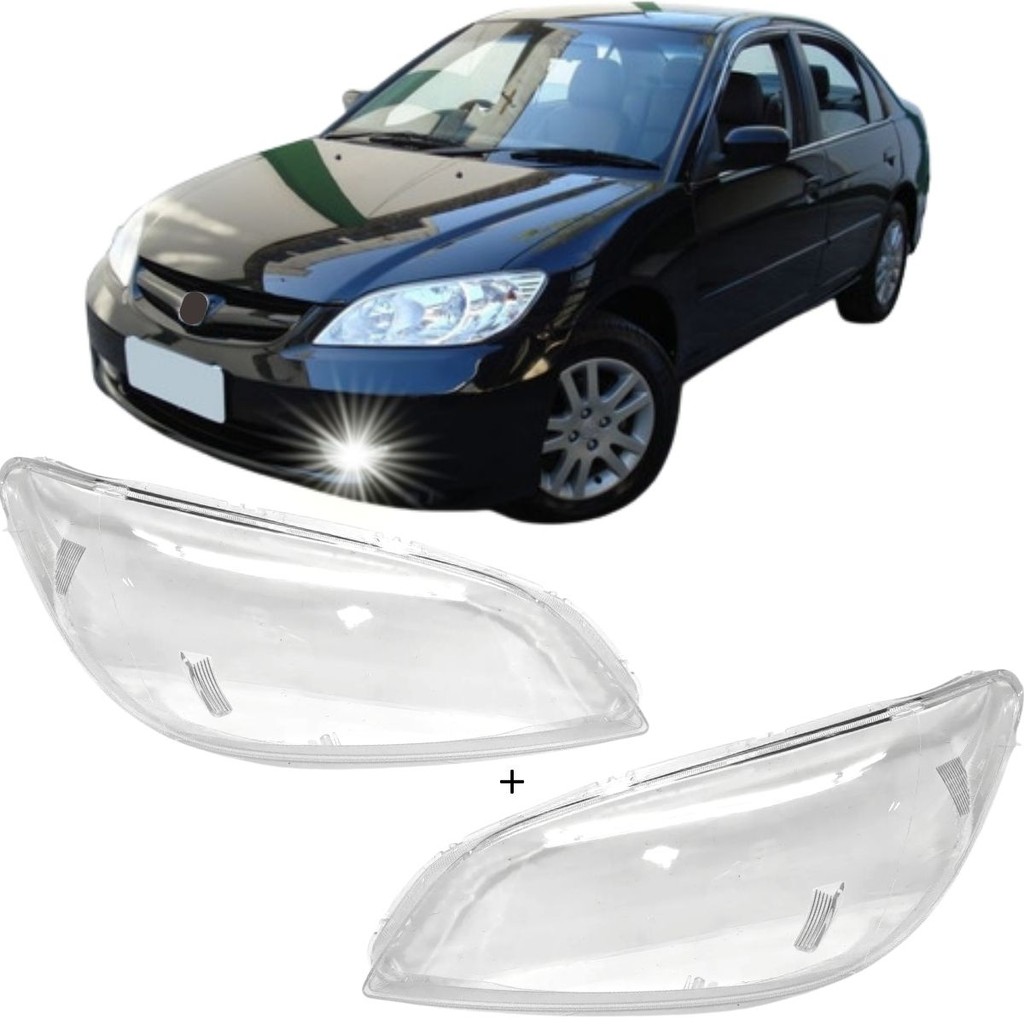 Par Lente Farol Principal Para Honda Civic 2004 2005 2006