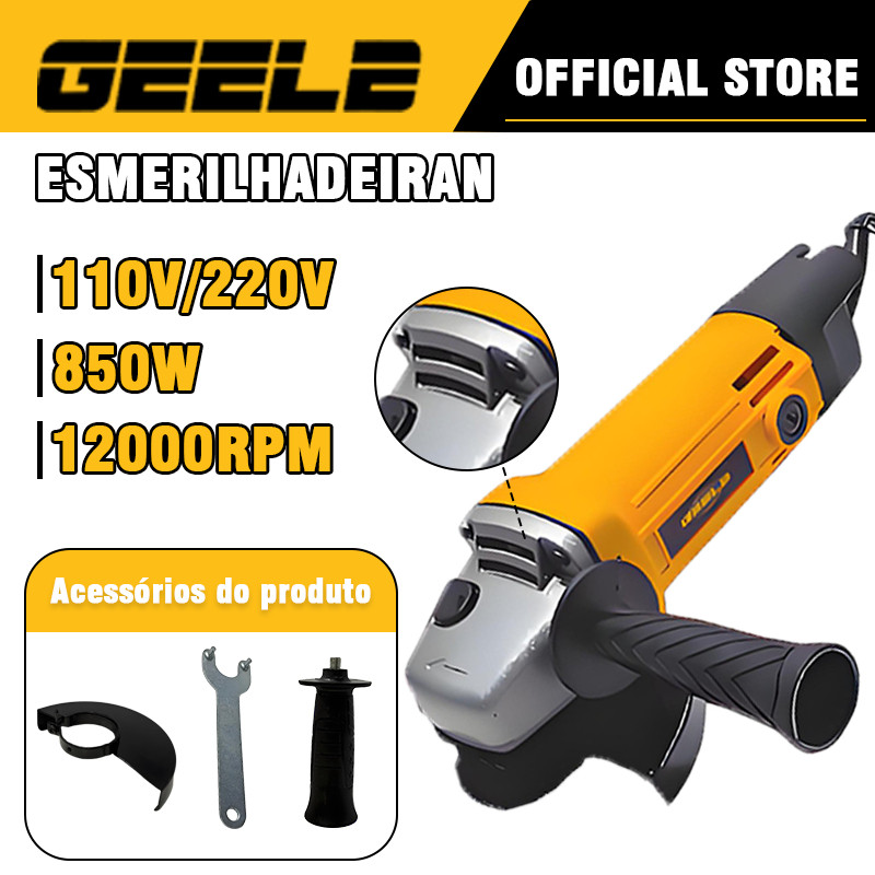 Esmerilhadeira Lixadeira Angular 115mm 850W 110V ou 220V em Oferta na Shopee