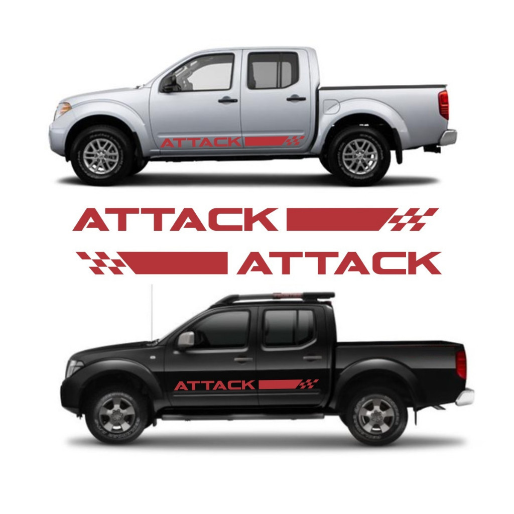 Adesivo Lateral Attack Para Nissan Frontier Faixa Nf5 Picape Tuning