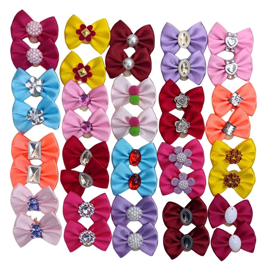 Lacinhos Pet 40 Laços Cetim Liso 20 Pares Médio Rochanelli em Oferta na Shopee