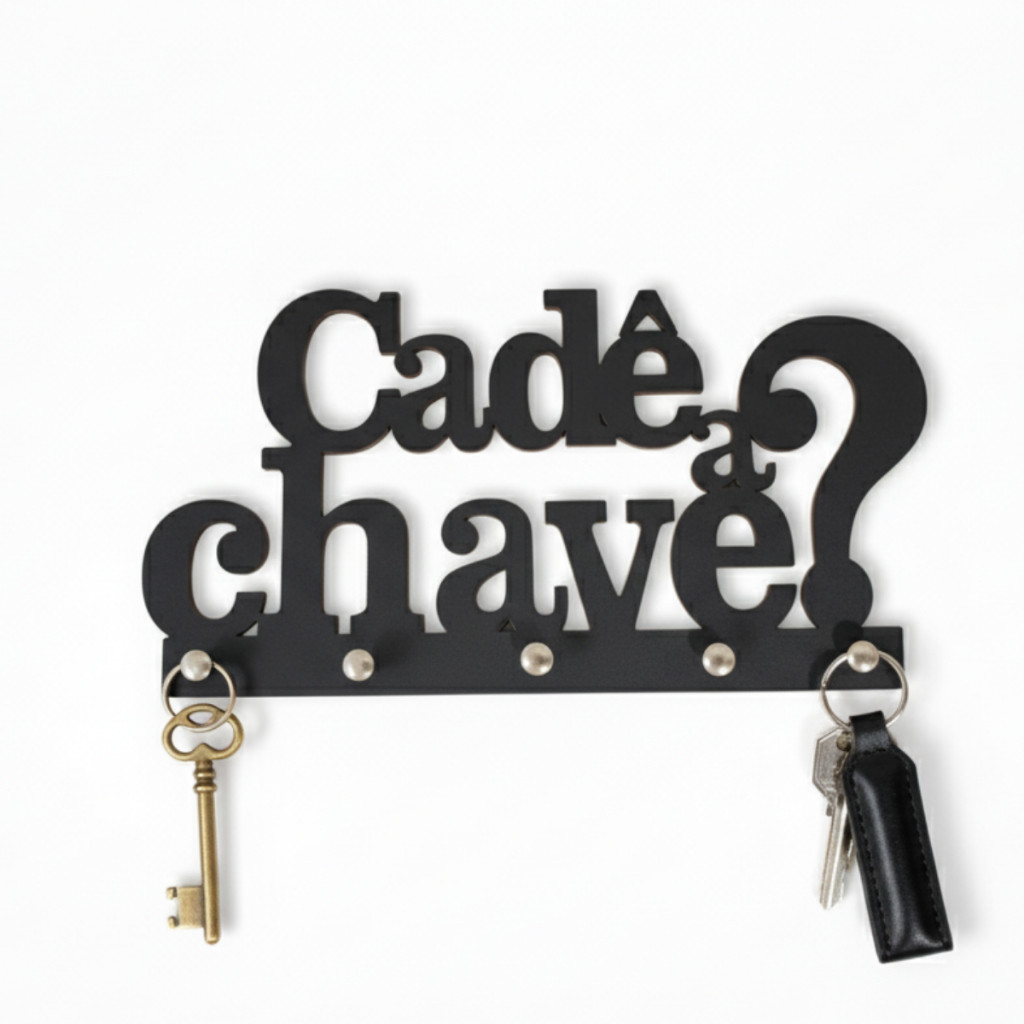 Porta Chaves Cadê a Chave Decorativo de Parede Chaveiro em Oferta na Shopee