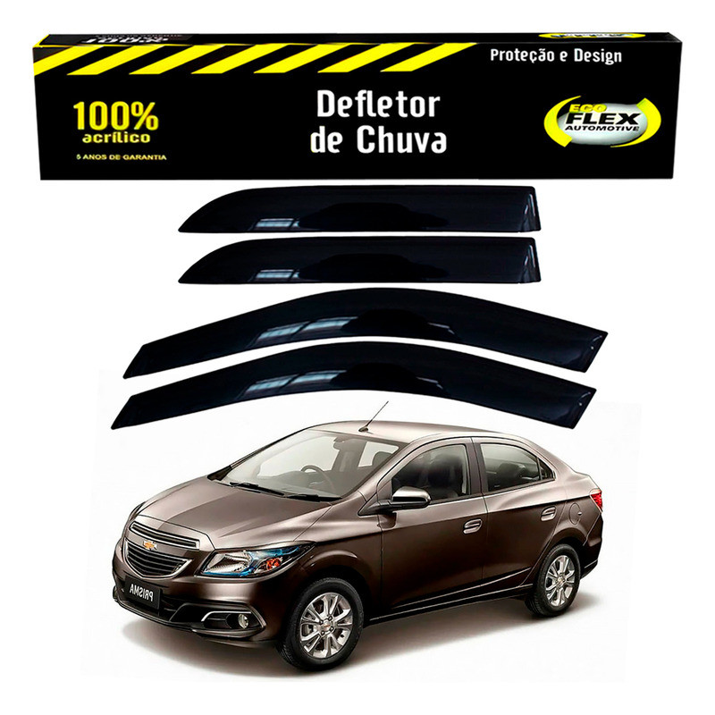 Jogo Calha Defletor Chuva Chevrolet Prisma 1.4 2013 A 2016 em Oferta na Shopee