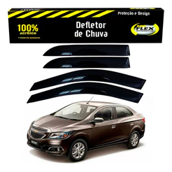 Jogo Calha Defletor Chuva Chevrolet Prisma 1.4 2013 A 2016
