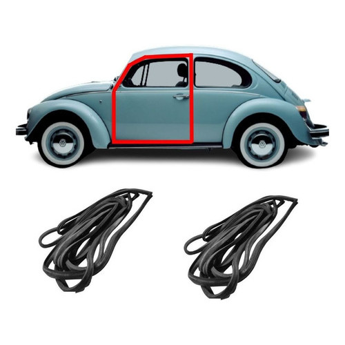 Par Borracha Porta Fusca 1978 Até 1994 Guarnição Original dianteira placa preta linha premium em Oferta na Shopee