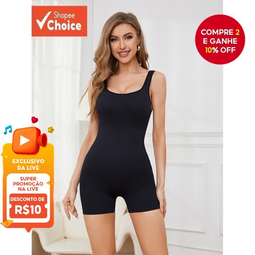 Body Modelador Sem Costura , Feminino Para Levantamento De Quadril Com Busto Completo