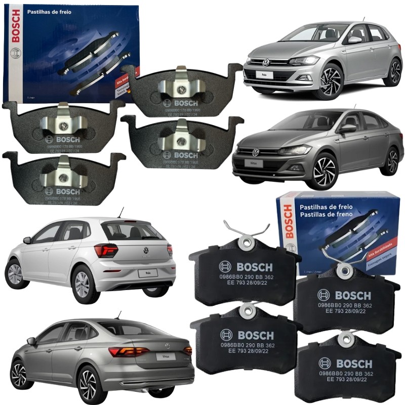 Pastilha de Freio Diant e Tras Nivus Virtus Tera Polo T Cross TSI 2019 2020 2021 2022 2023 a 2025 Bosch em Oferta na Shopee