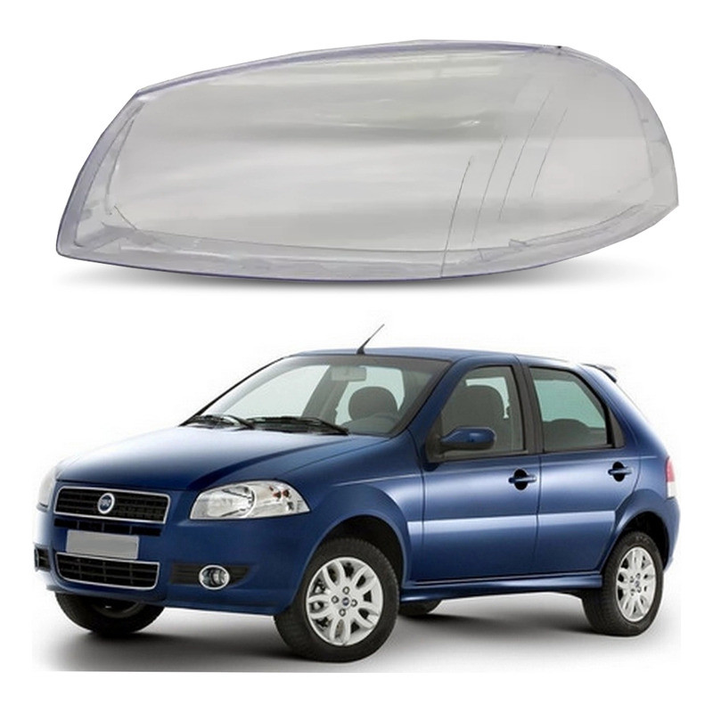 Lente Do Farol Direito Fiat Palio 1.8r 2007 A 2009