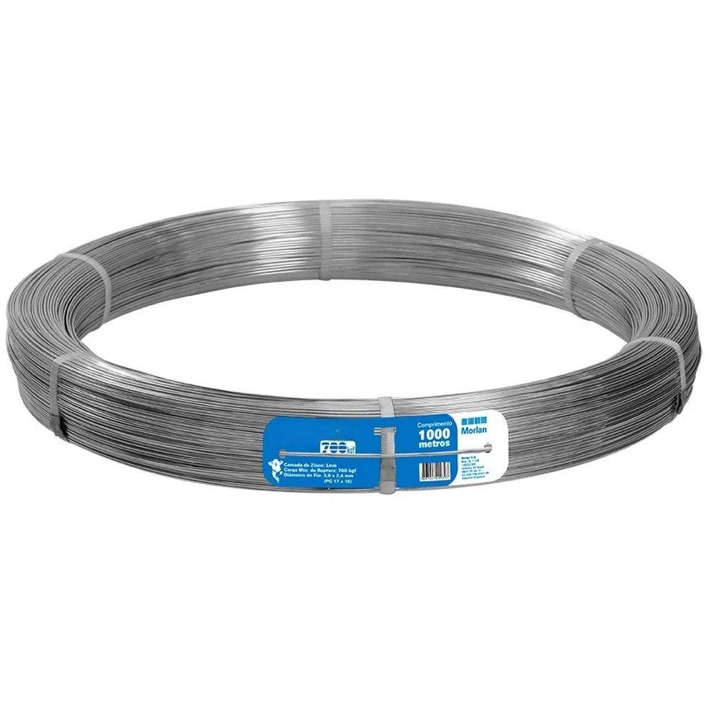 Arame Ovalado de Aço para Cerca 1.000 Metros 3 x 2,40 MM MORLAN em Oferta na Shopee