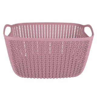 Cesto Trançado Retangular Alto Grande Rosa Antigo em Oferta na Shopee