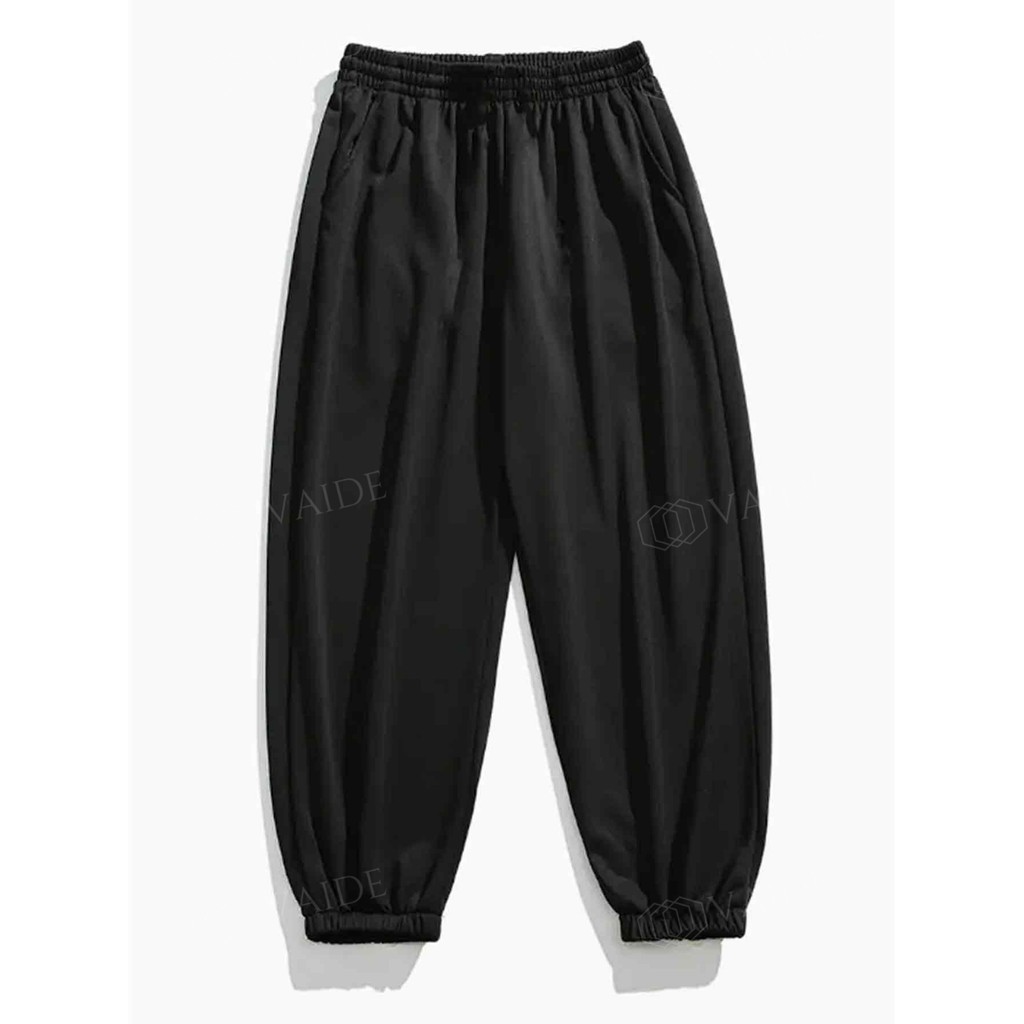 Calça Punho Bolsos Laterais Street Style Old School Moderna Confortável Despojada Lisa Larga em Oferta na Shopee