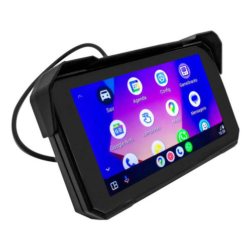 Multimidia Moto Carplay Android Auto Bt Gps Wifi Prova Água Android Gps Bluetooth