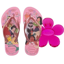 Kit Havaianas - Disney Princesas + Presilha de Cabelo
