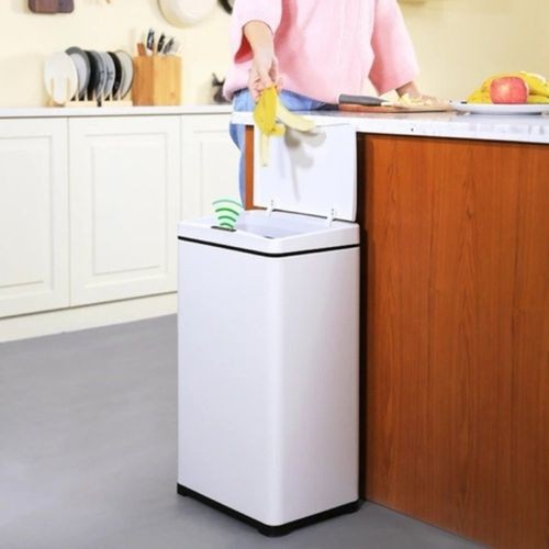 Lixeira Sensor Automatica 50 Litros Capacidade Grande Acionamento Inteligente Movimentacao