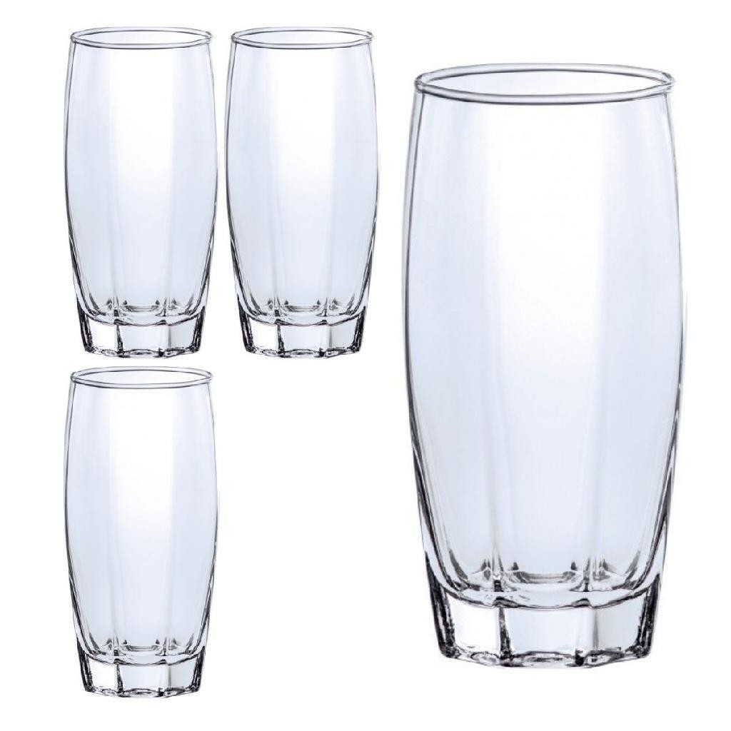 Conj. Copos Luxo 370ml Flórida Vidro Transparente Grosso em Oferta na Shopee