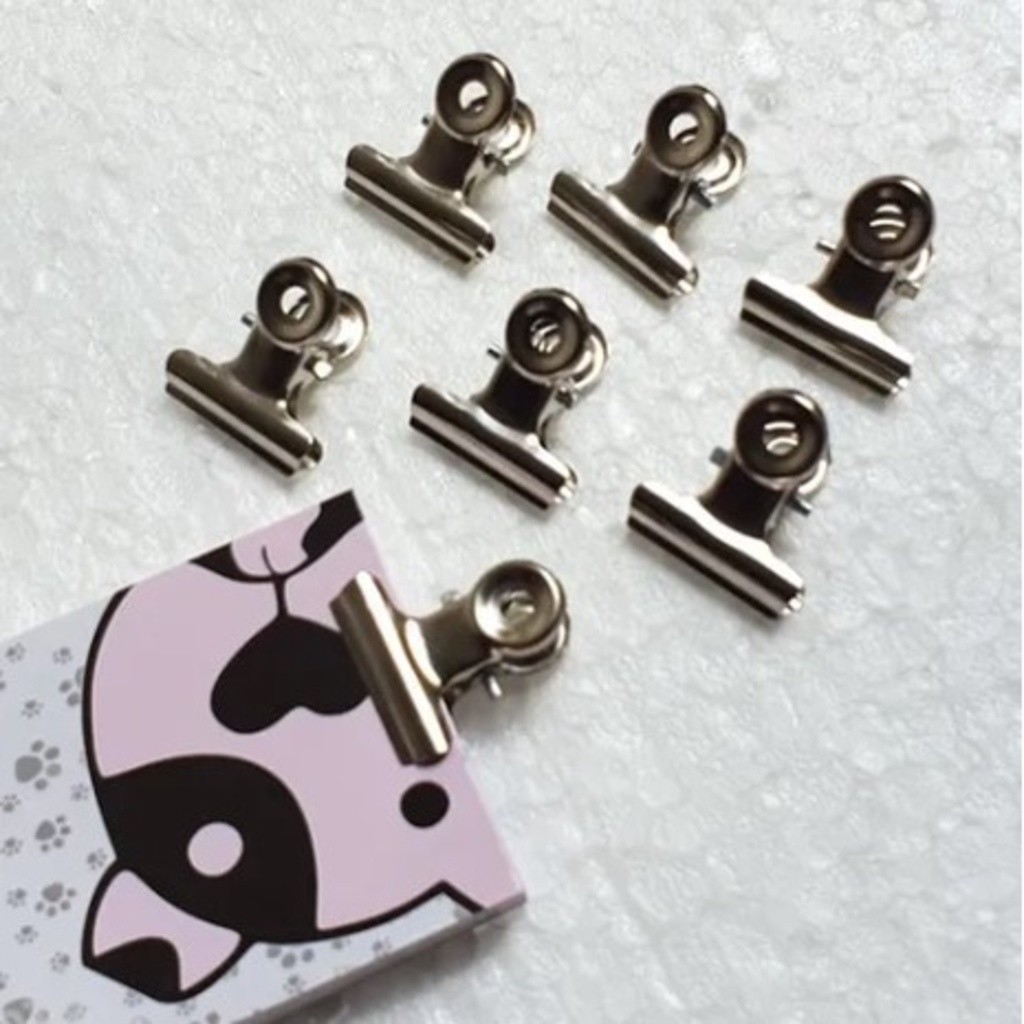 Kit Prendedor Clips De Papel Multiuso Em metal Cromado Forte Ficha Prancheta