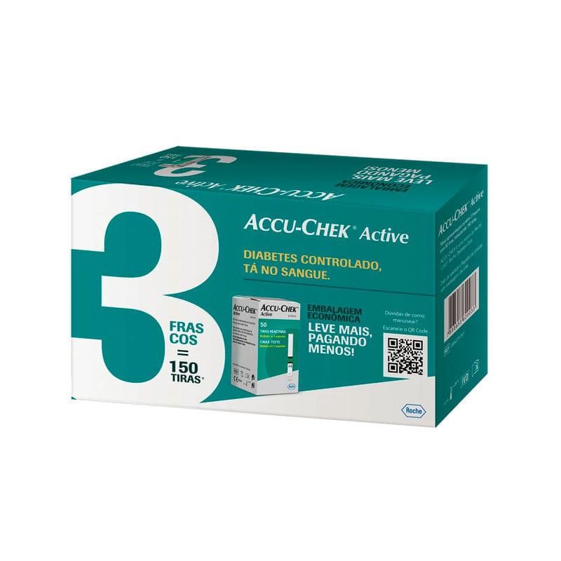 Tiras para Controle de Glicemia Accu-Chek Active 150 Unidades