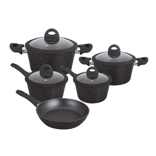 Conjunto de Panelas Viena Preta 5 Peças Casambiente Antiaderente de Cerâmica para Fogão de Indução e Gás em Oferta na Shopee