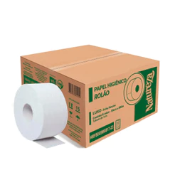 Papel Higiênico Rolão Folha Simples Natureza Luxo 8x300m Indaial