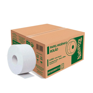 Papel Higiênico Rolão Folha Simples Natureza Luxo 8x300m Indaial em Oferta na Shopee