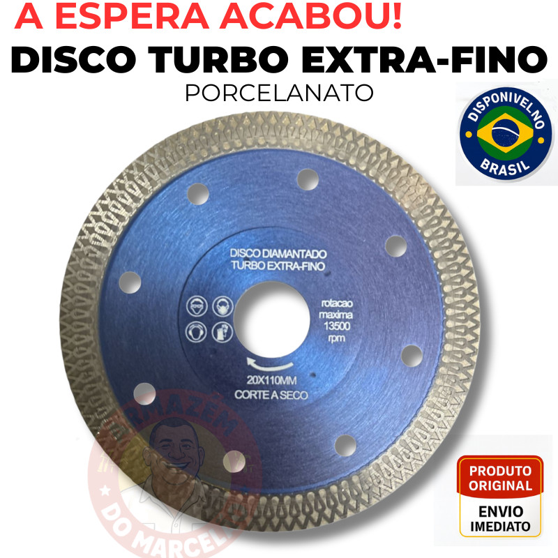 Disco De Corte Para Porcelana Piso Cerâmica Extra fino 20x110mm TURBO DIAMANTADO