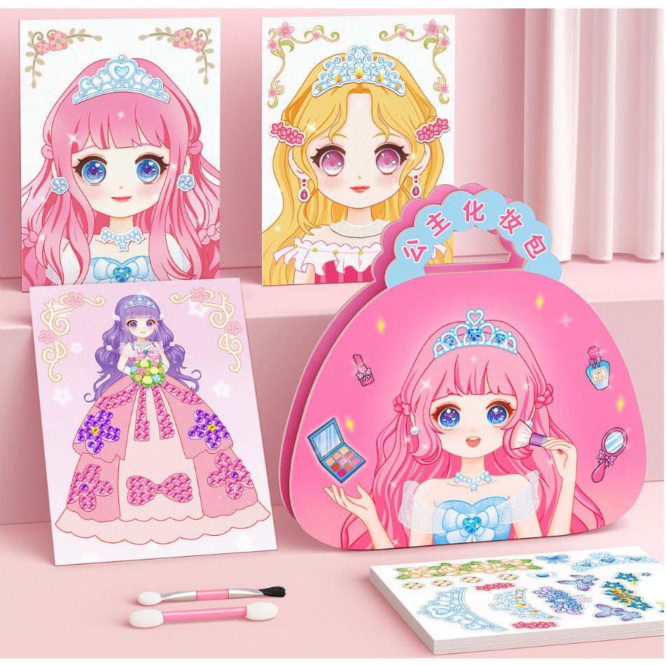 Kit de Brinquedos Cosméticos para Meninas, Caixa de Maquiagem Princesa, Presente de Aniversário em Oferta na Shopee