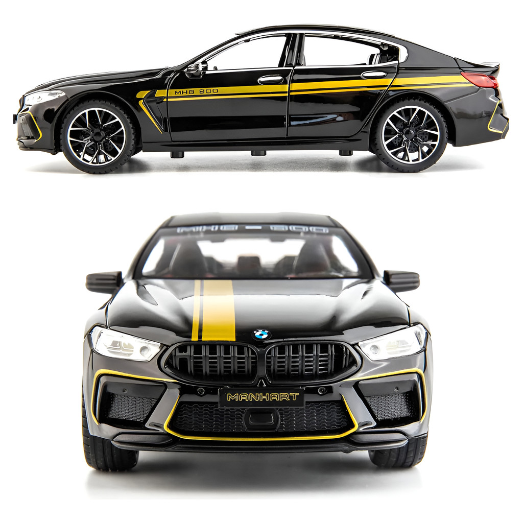 Miniatura De Metal Carro Esportivo Bmw M8 C/ Luz E Som