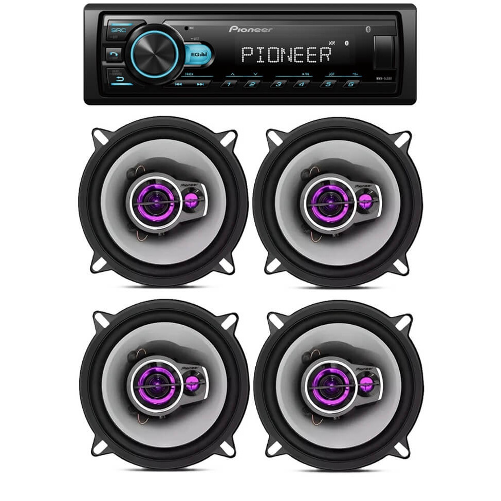 Som Mp3 Pioneer Bluetooth + 4 Alto Falante Pioneer 5 Pol