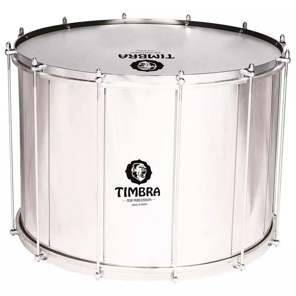 SURDO AXE 20 POL X 40 CM ALUMINIO C/ ARO CROMADO PELE NAPA/LEITOSA TIMBRA 8241