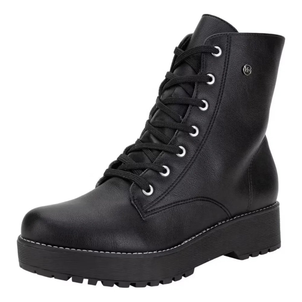 Bota Via Marte Coturno Tratorado Plataforma Feminino