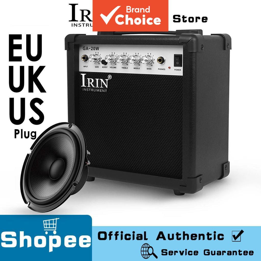 IRIN Amplificador de Guitarra 20W Portátil 5 Afinações, Baixo Elétrico, Caixa de Som AMP com Controle de 3 Bandas EQ,