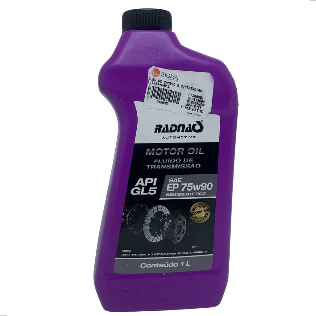Óleo Transmissao 75w-90 Semissintético 1 Litro Radnaq