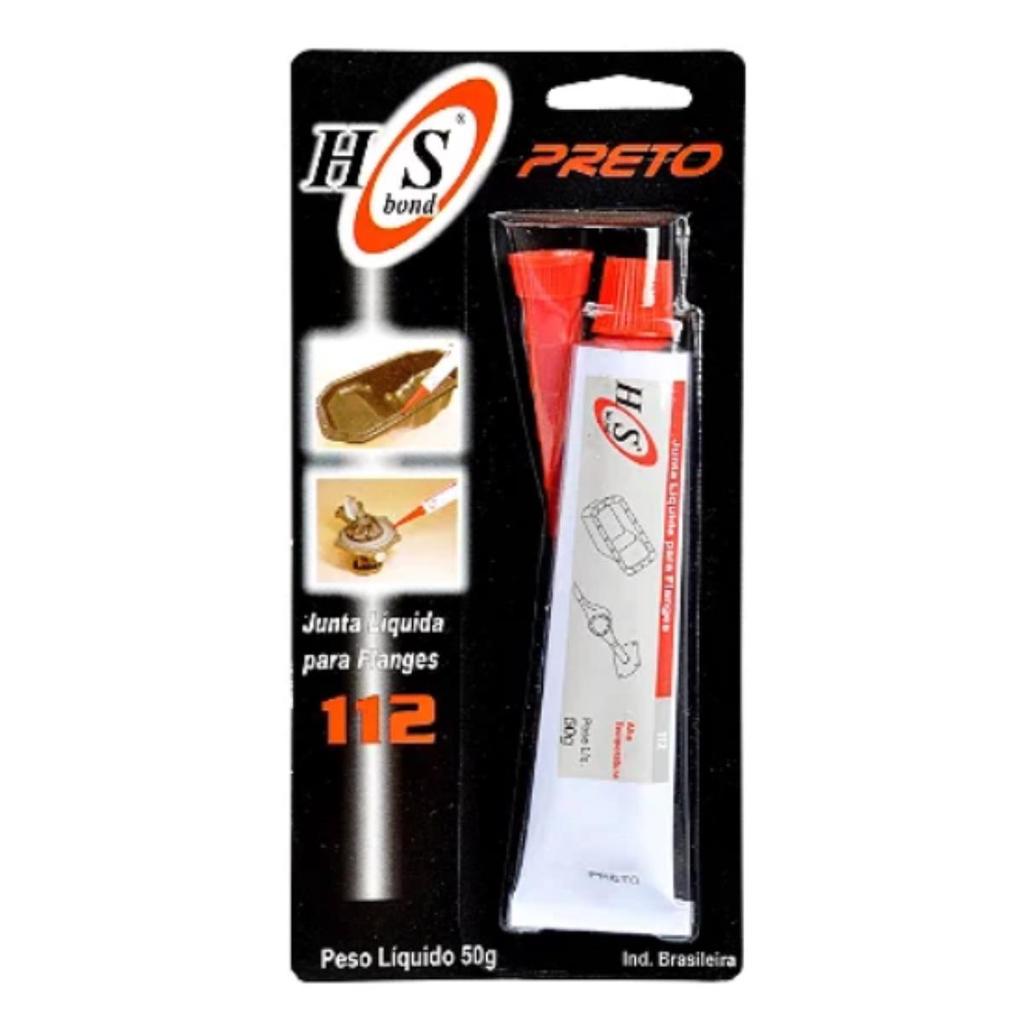 SILICONE NEUTRO DE ALTA TEMPERATURA PRETO HS BOND 50GR HS Bond 4041