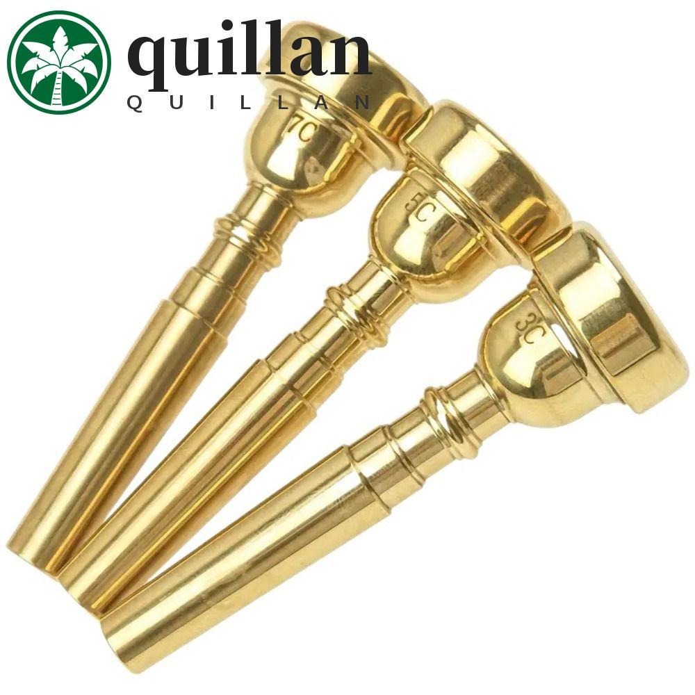 Boca De Corneta De Trompete QUILLAN , Bocal De Metal Com Chifre 3C/5C/7C , Substituição De Latão Prateado E Dourado Para