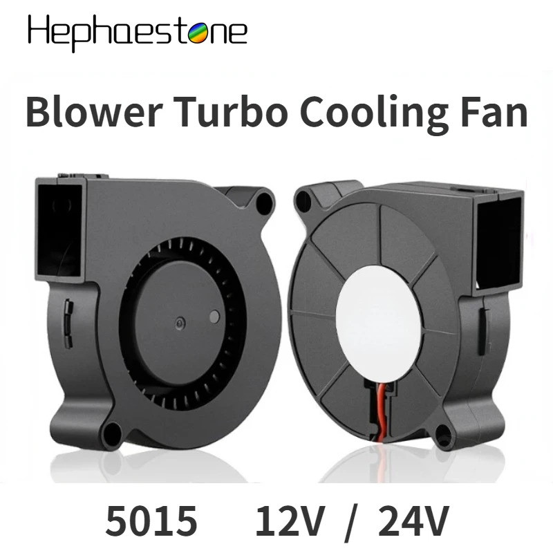 Ventilador para Impressora 3D 5015 12V/24V com Rolamento de Bucha Sem Escovas para Reprap Prusa I3, Ventilador de Resfri