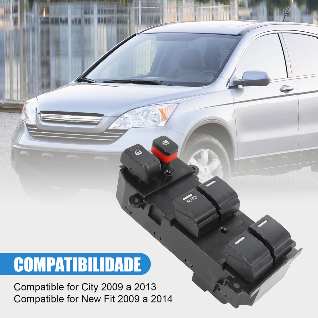 Botão Interruptor Vidro Elétrico New Fit City 2009 2010 2011 2012 2013 2014 — imagem 2 de 2