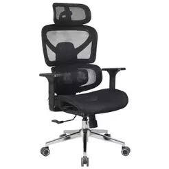 Cadeira de Escritório Dr. Office Fluence, Massageadora, Mesh, 3D, Ajustável, Preta, DR-CH-RFR3DBF