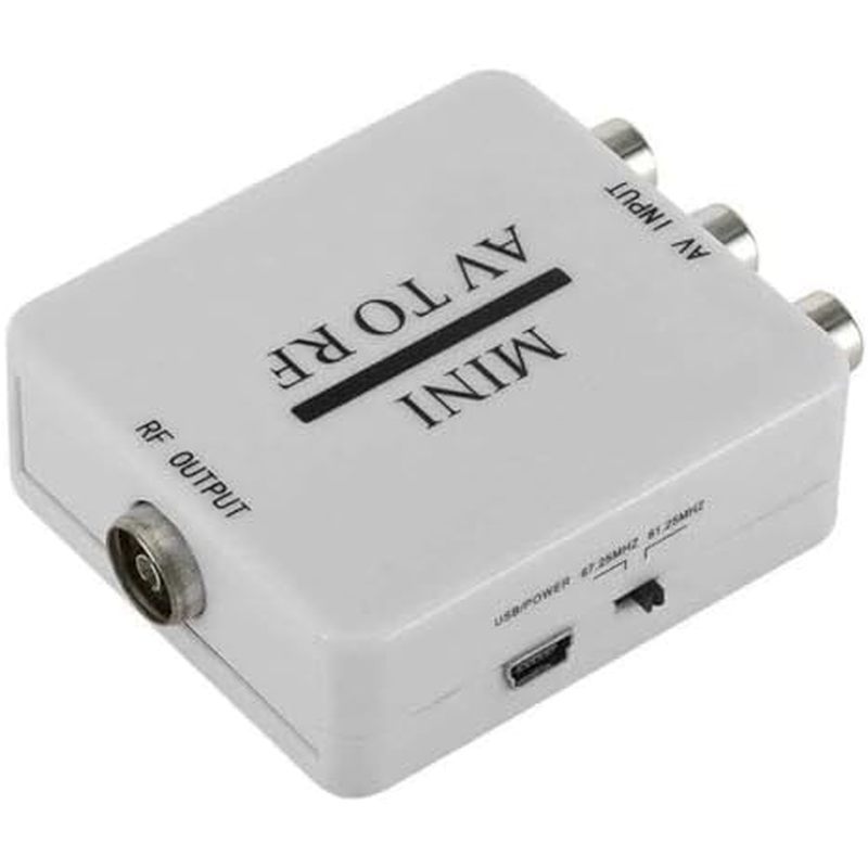 Conversor De Vídeo , AV Para RF Mini Caixa Conversora Adaptador Sem Driver Switcher De Sinal De TV 67.25Mhz 61.25Mhz , G
