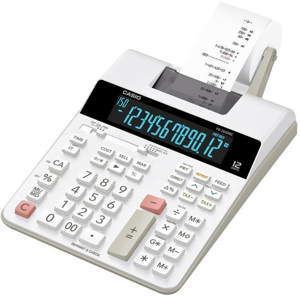 Calculadora com Bobina Casio FR-2650RC 12 Dígitos