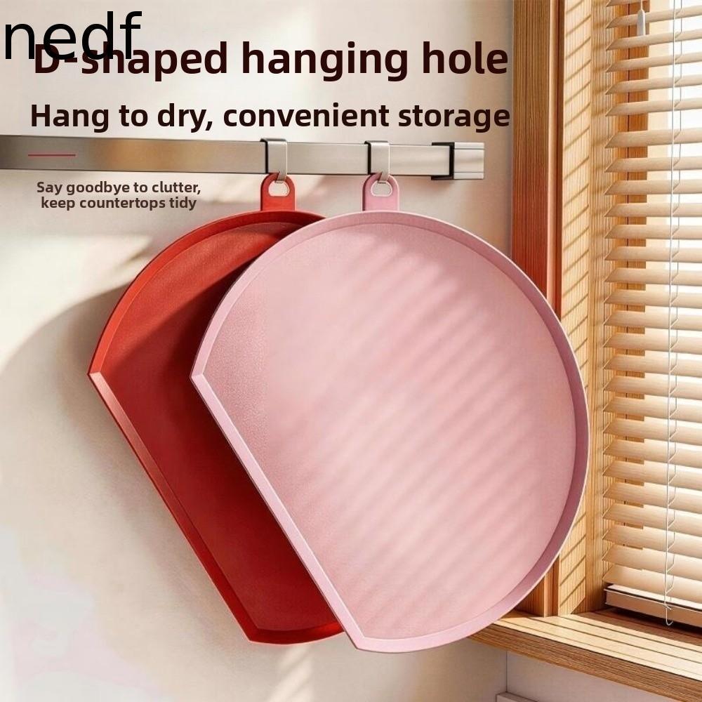 Tábua De Corte NEDFS TPU , Semicircular Em Forma De D Dupla Face , Bloco De Cozinha Antiderrapante