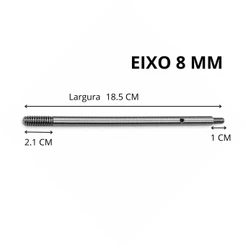 Eixo Motor Ventilador Mallory TS Delfos Zéfiro 40cm