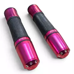 Manopla Esportiva Rosa com Peso Longo Alumínio Tipo Universal 22mm