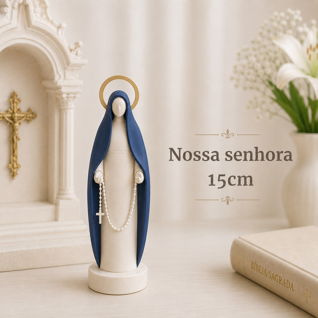 decoração religiosa nossa senhora de Fátima | estatua, imagem sacra, presente batizado, imagem santa, católica