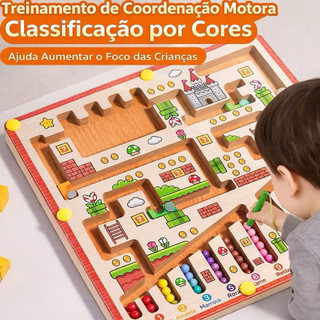 Brinquedo Pedagógico Labirinto de Bolinhas Magnéticas – Aprender Brincando Com Lógica