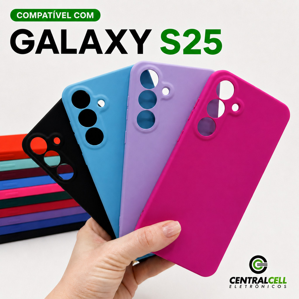 Capa Para Samsung Galaxy S25 Silicone Aveludada Capinha Celular