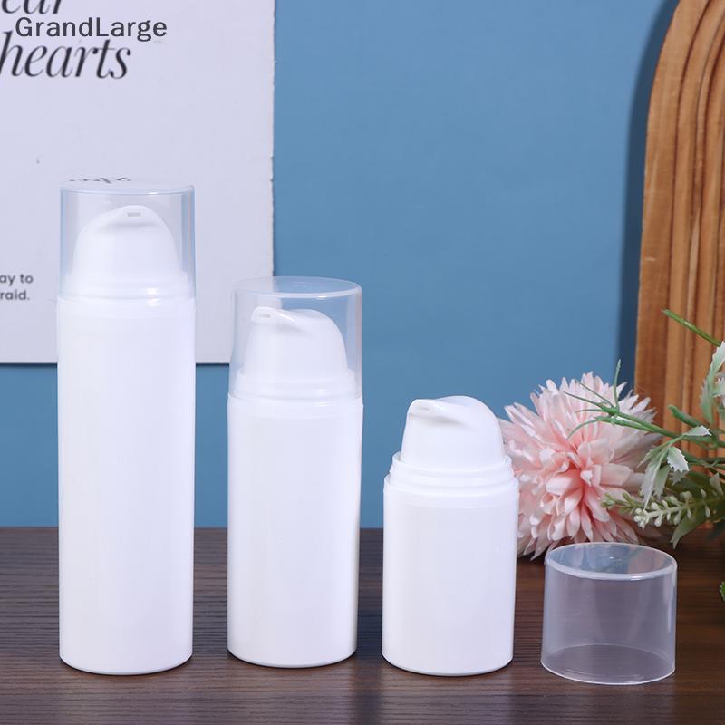[GrandLarge] 15ml 30ml 50ml Frascos De Viagem De Plástico Creme Recarregável Branco Bomba Airless Emulsão Frasco De Loçã