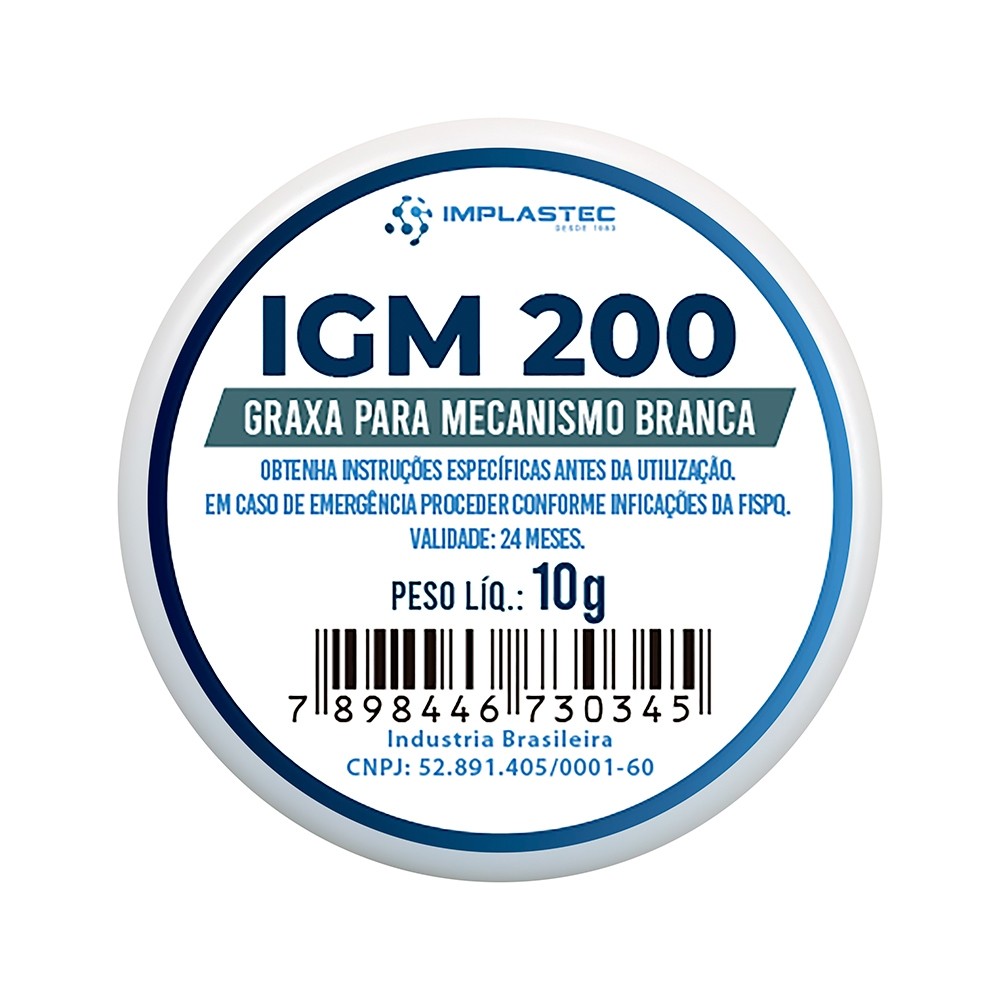 Graxa para Mecanismo Branca IMPLASTEC - 10g